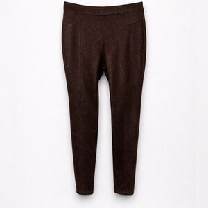 Premise Brown Faux Snakeskin Stretch Leggings • Pull-On • Size M 🐍